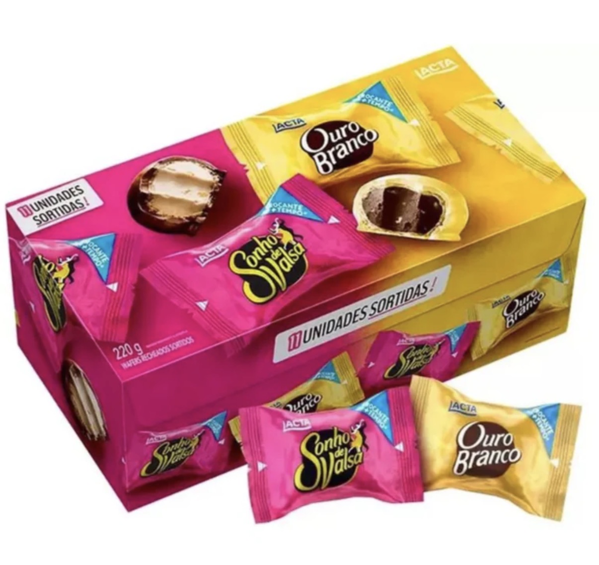 Caixa de Bombom Sonho de Valsa e Ouro Branco - 220g